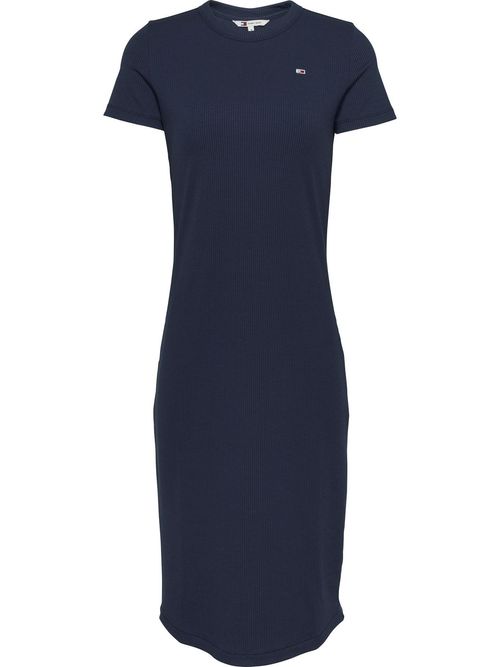 Vestido-ajustado-midi-acanalado