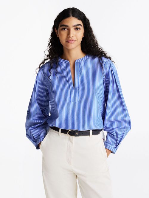 Blusa-essential-Poplin-de-cuello-v