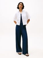 Camisa-amplia-de-manga-corta-en-lino