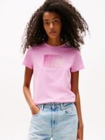 Camiseta-de-cuello-redondo-con-logo-degradado