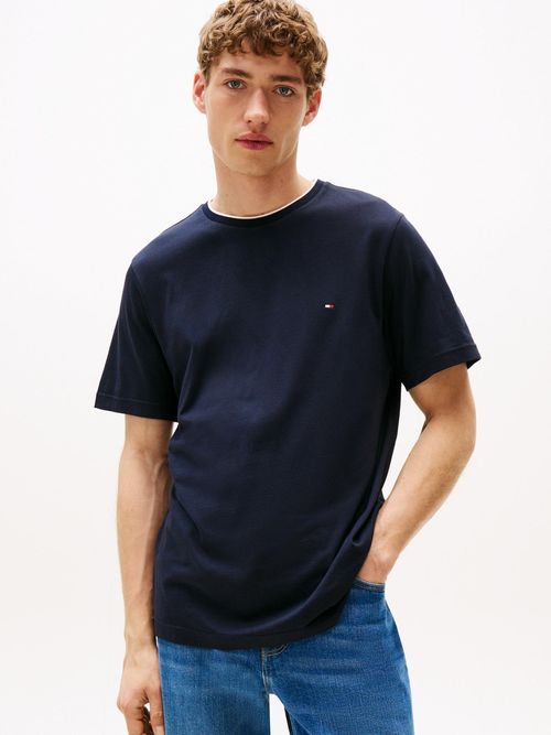 Camiseta-ribeteada-de-cuello-redondo