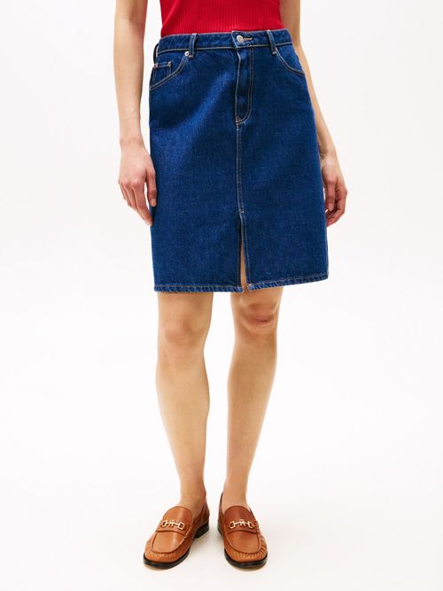 Falda-denim-corta-recta