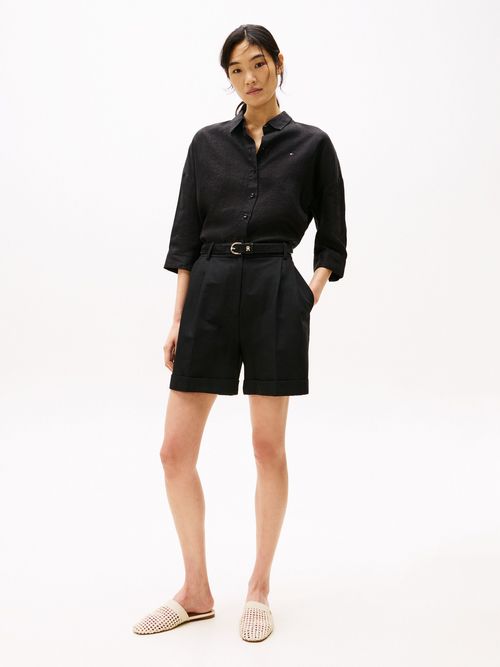 Pantalon-corto-de-lino-