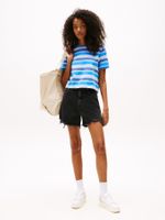 Pantalon-corto-Mom-negros-desgastados