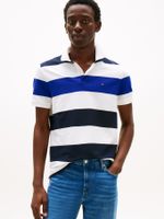 Polo-con-diseño-color-block-y-rayas-de-corte-regular