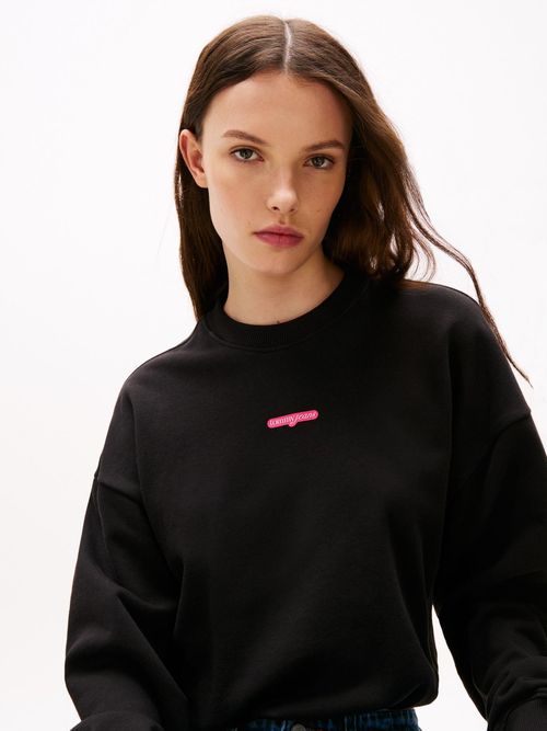 Sudadera-de-corte-cropped-con-logo-script