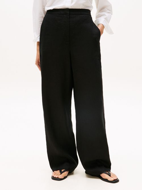 Pantalon-recto-de-traje-en-mezcla-de-lino