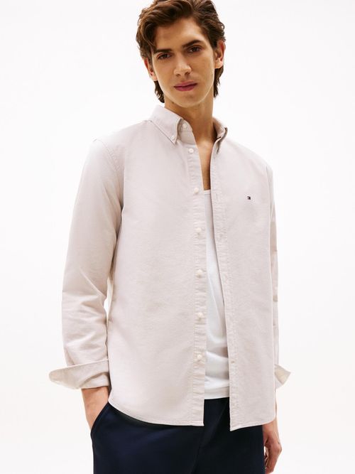 Camisa-de-corte-regular-con-logo-bordado