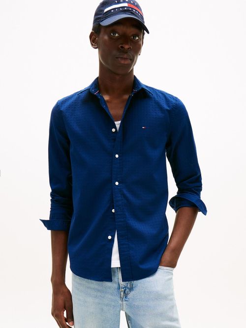 Camisa-de-corte-regular-en-tejido-dobby