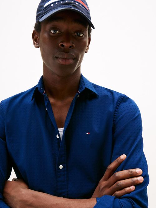 Camisa-de-corte-regular-en-tejido-dobby