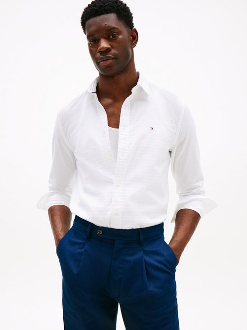 Camisa-de-corte-regular-en-tejido-dobby