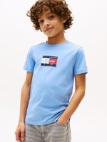 Camiseta-de-cuello-redondo-con-logo