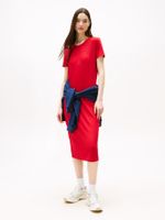 Vestido-ajustado-midi-acanalado