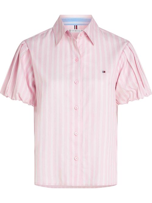 Camisa-de-popelina-con-mangas-abullonadas-