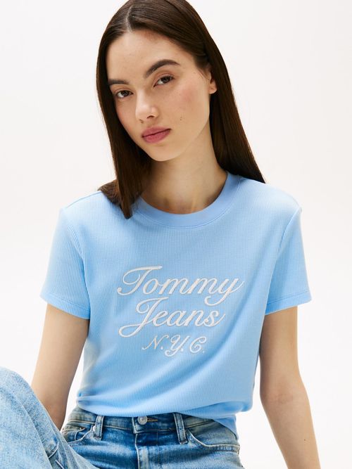 Camiseta-de-punto-gofrado-con-corte-slim