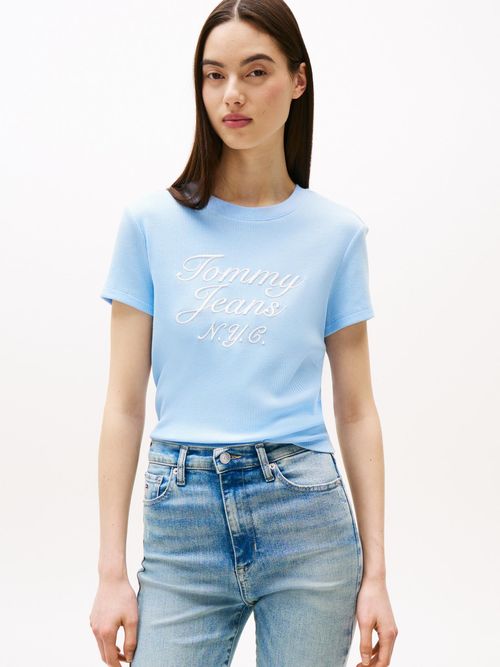 Camiseta-de-punto-gofrado-con-corte-slim