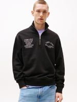 Sudadera-de-corte-relaxed-con-cremallera-de-un-cuarto