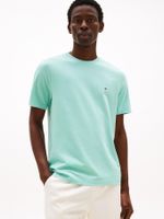 Camiseta-de-cuello-redondo-con-logo-bordado