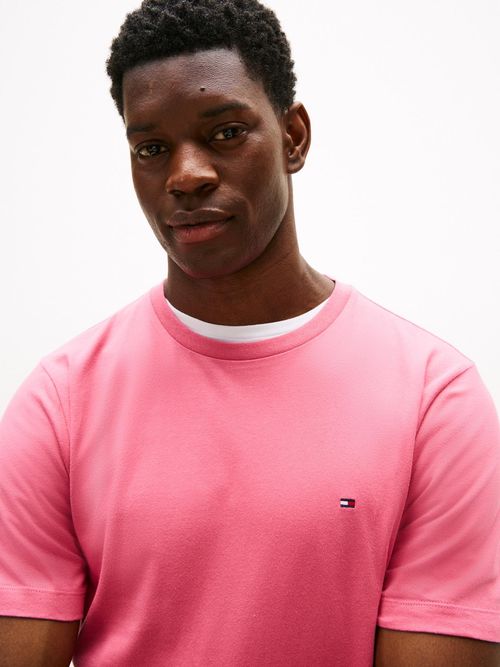 Camiseta-de-cuello-redondo-con-logo-bordado