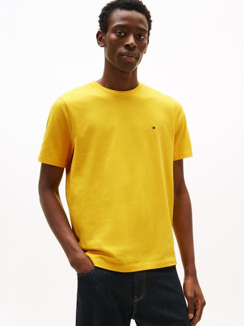 Camiseta-de-cuello-redondo-con-logo-bordado