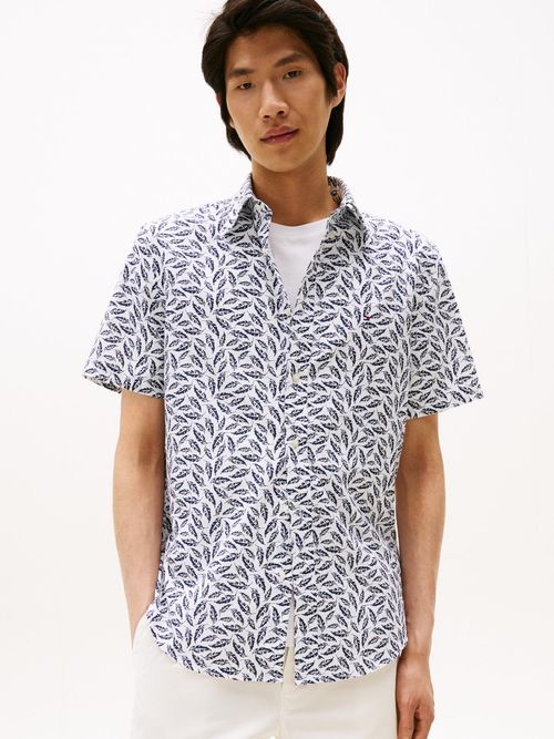 Camisa-de-lino-con-estampado