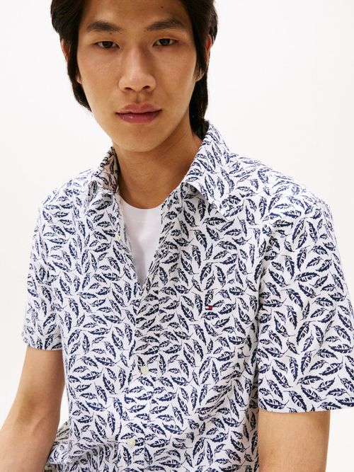 Camisa-de-lino-con-estampado