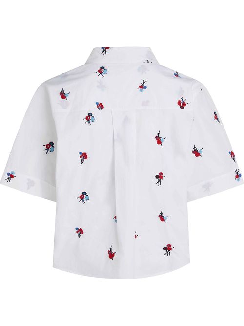 Camisa-de-popelina-con-estampado-floral