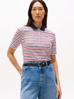 Polo-de-corte-regular-con-diseño-de-rayas-y-logo-script