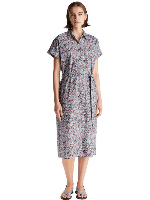 Vestido-camisero-con-estampado-floral