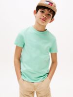 Camiseta-de-cuello-redondo-con-logo