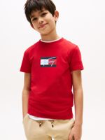 Camiseta-de-cuello-redondo-con-logo