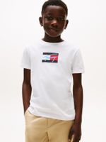 Camiseta-de-cuello-redondo-con-logo