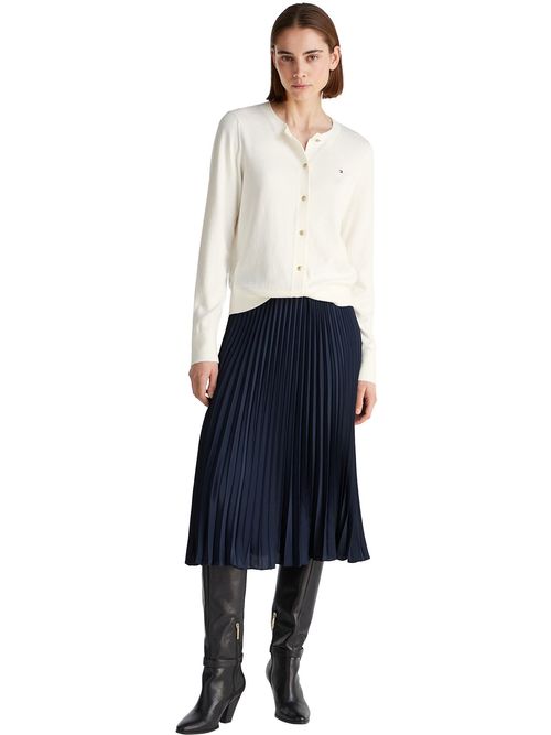 Falda-de-corte-midi-con-logo