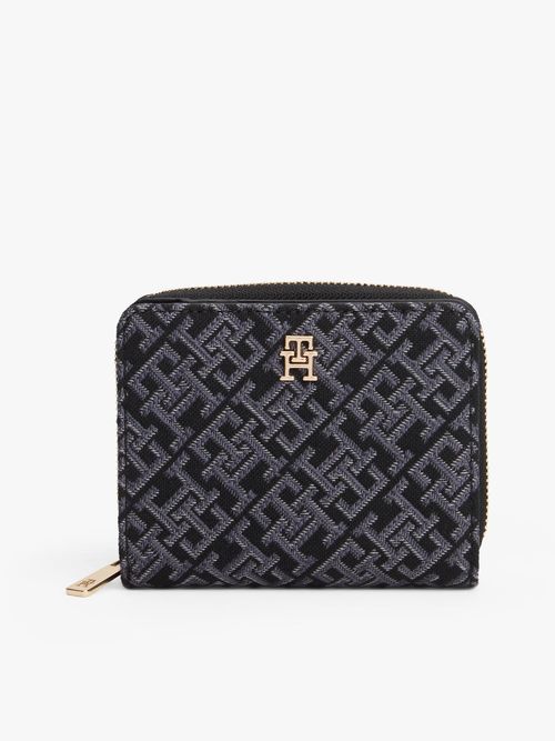 Billetera-Hilfiger-Icon-con-logo-y-cremallera