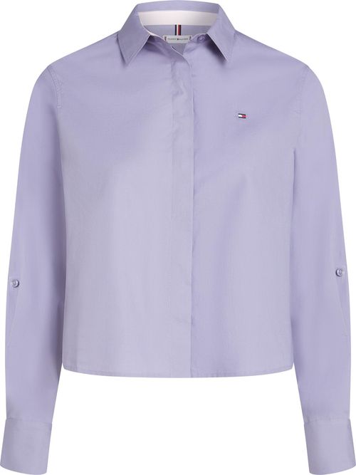 Camisa-clasica-poplin-cropped-con-mangas-cortas