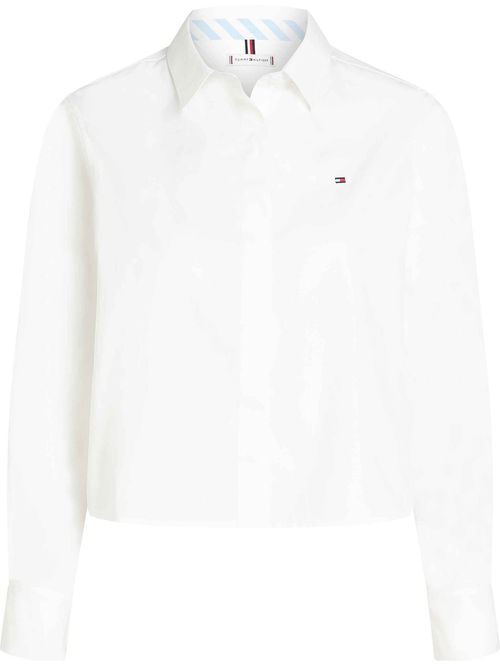 Camisa-clasica-poplin-cropped-con-mangas-cortas