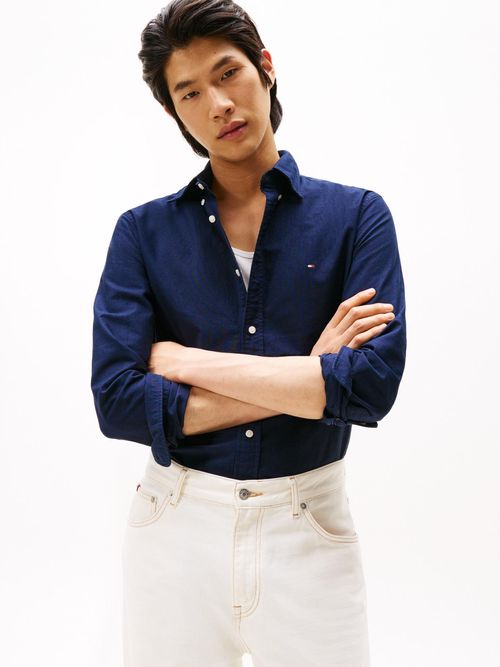 Camisa-de-corte-regular-con-logo-bordado