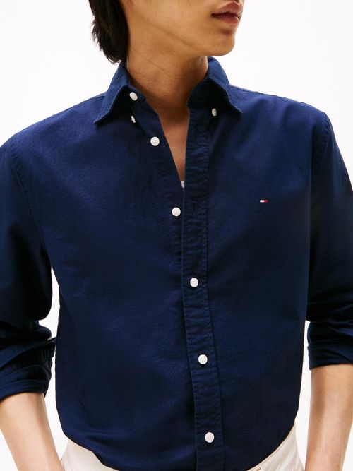 Camisa-de-corte-regular-con-logo-bordado