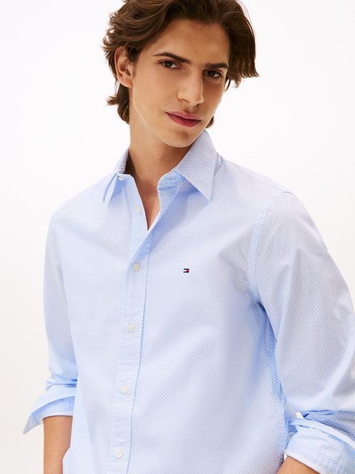 Camisa-de-corte-regular-flex-poplin-con-micro-estampado