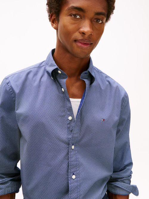 Camisa-de-corte-regular-flex-poplin-con-micro-estampado