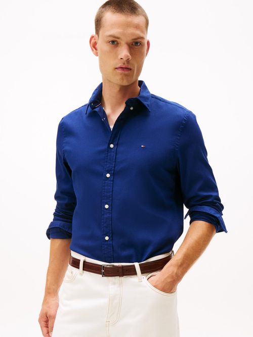 Camisa-de-corte-slim-de-hilo-teñido