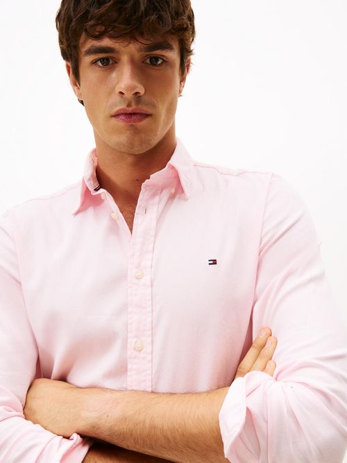 Camisa-de-corte-slim-de-hilo-teñido