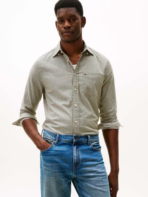 Camisa-de-sarga-a-rayas-de-corte-regular