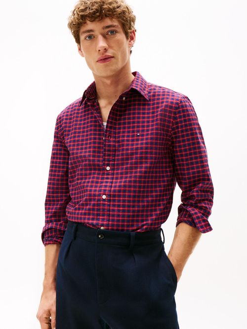 Camisa-Oxford-de-corte-regular-con-estampado-a-cuadros