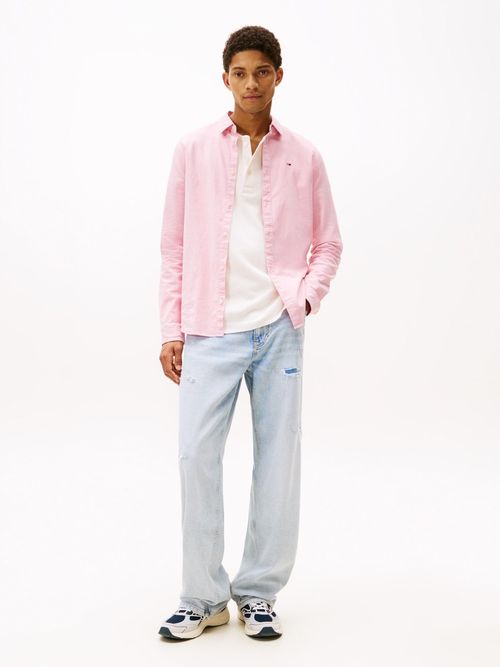 Camisa-stretch-oxford-de-corte-slim-con-logo