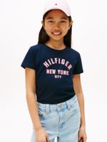 Camiseta-con-logo-NYC-curvo-de-purpurina