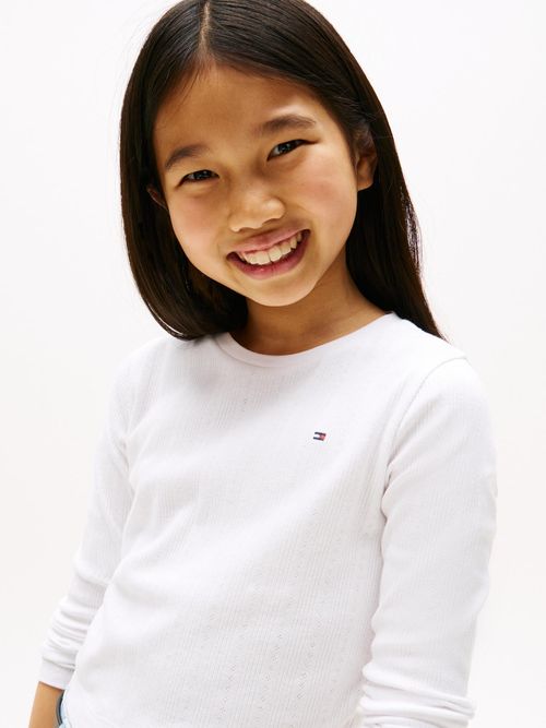 Camiseta-con-motivo-Pointelle-de-manga-larga