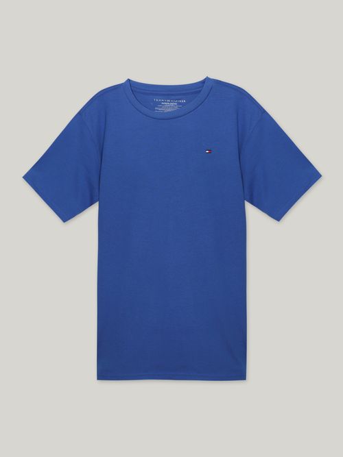 Camiseta-de-cuello-redondo-con-logo