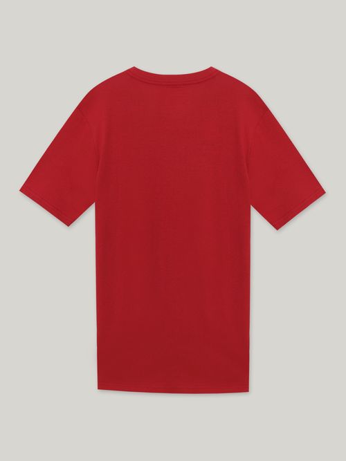 Camiseta-de-cuello-redondo-con-logo