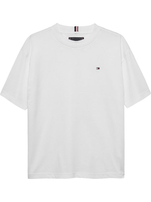 Camiseta-de-cuello-redondo-con-logo-bordado